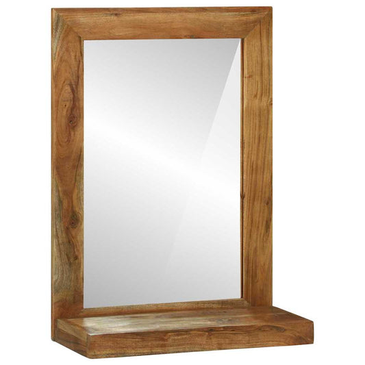 Specchio da bagno Rettangolare Marrone Legno di Acacia Massello | homemem39