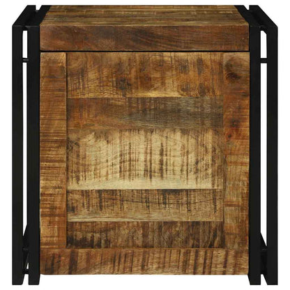 Scatola di Stoccaggio 50 x 50 x 50 cm legno di mango grezzo