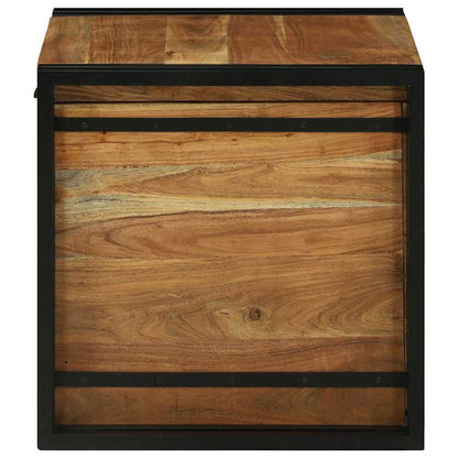 Scatola di Stoccaggio 50 x 50 x 50 cm Legno massello di acacia