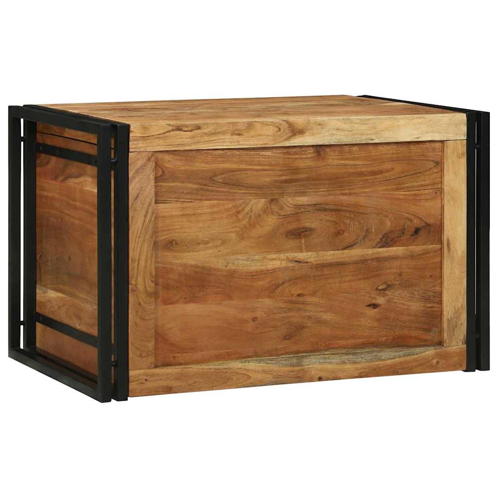 Scatola di Stoccaggio 80 x 50 x 50 cm Legno di acacia