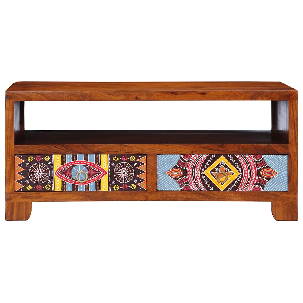 Tavolino da Salotto 90x50x40 cm in Legno Massello di Acacia | homemem39
