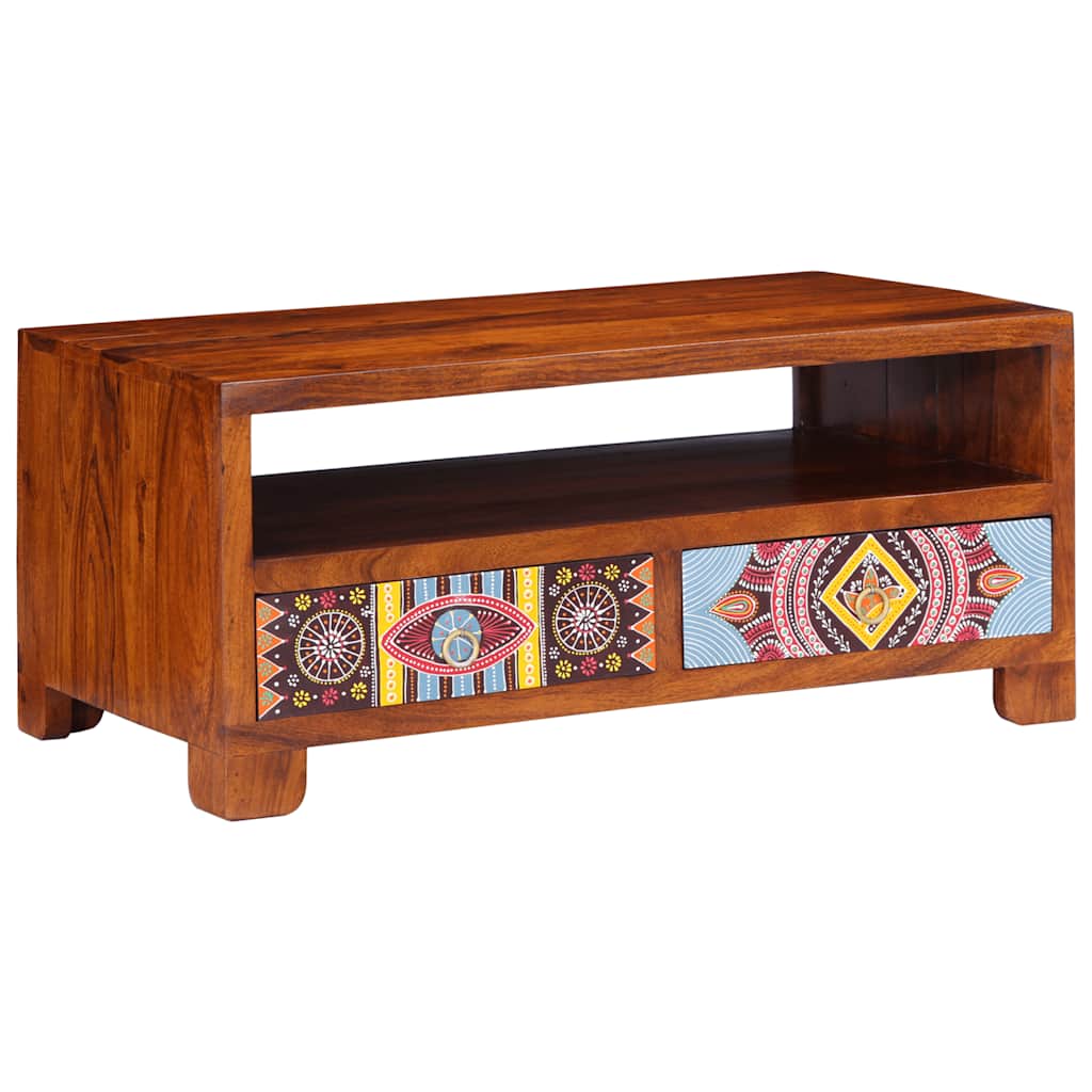 Tavolino da Salotto 90x50x40 cm in Legno Massello di Acacia | homemem39