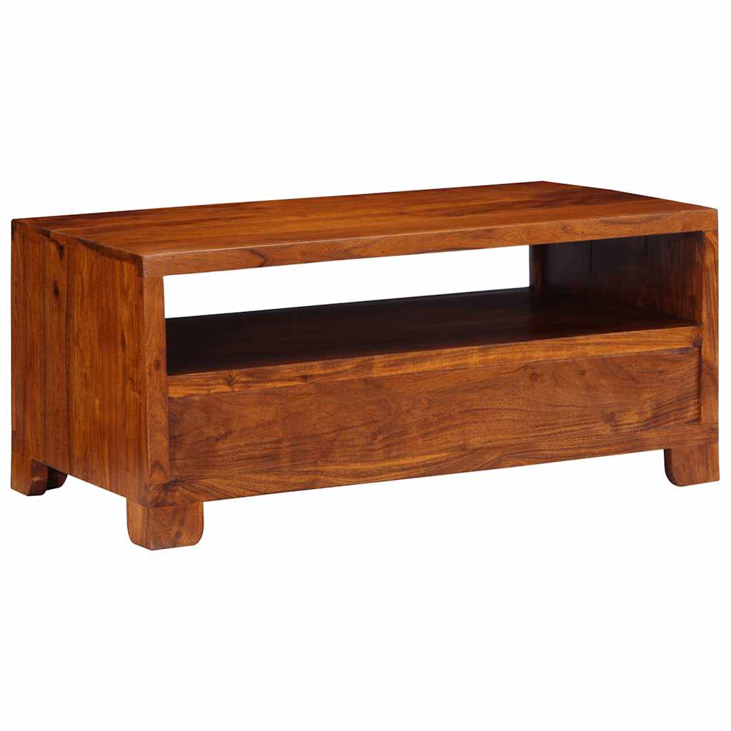 Tavolino da Salotto 90x50x40 cm in Legno Massello di Acacia