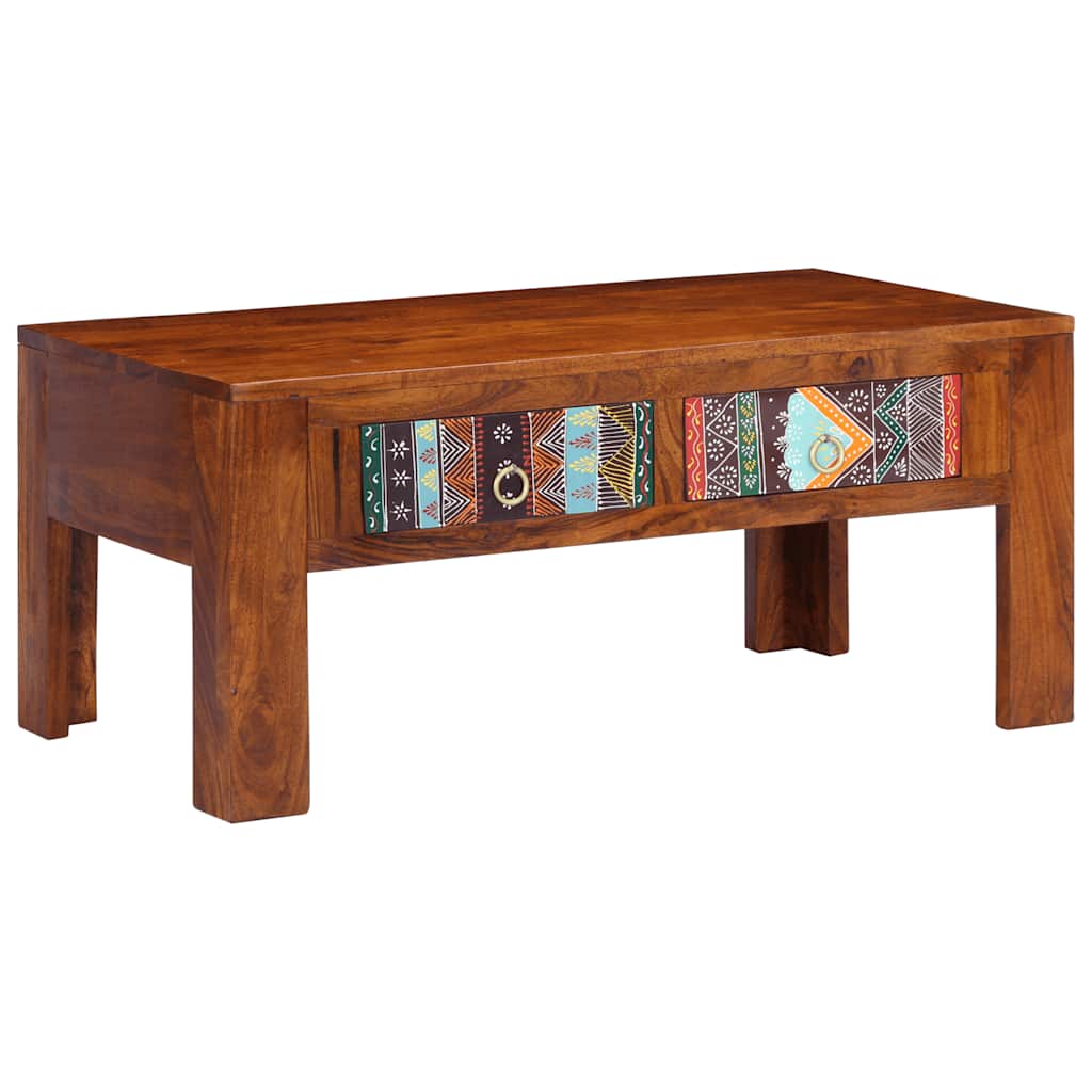 Tavolino da Salotto 90x50x40 cm in Legno Massello di Acacia | homemem39