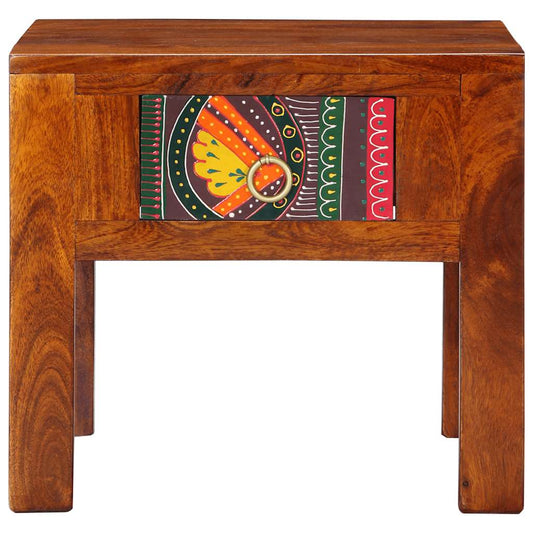 Comodino 40x40x36 cm in Legno Massello di Acacia - homemem39