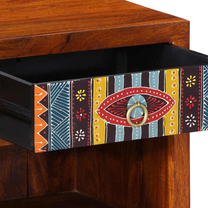 Comodino 40x35x45 cm in Legno Massello di Acacia - homemem39