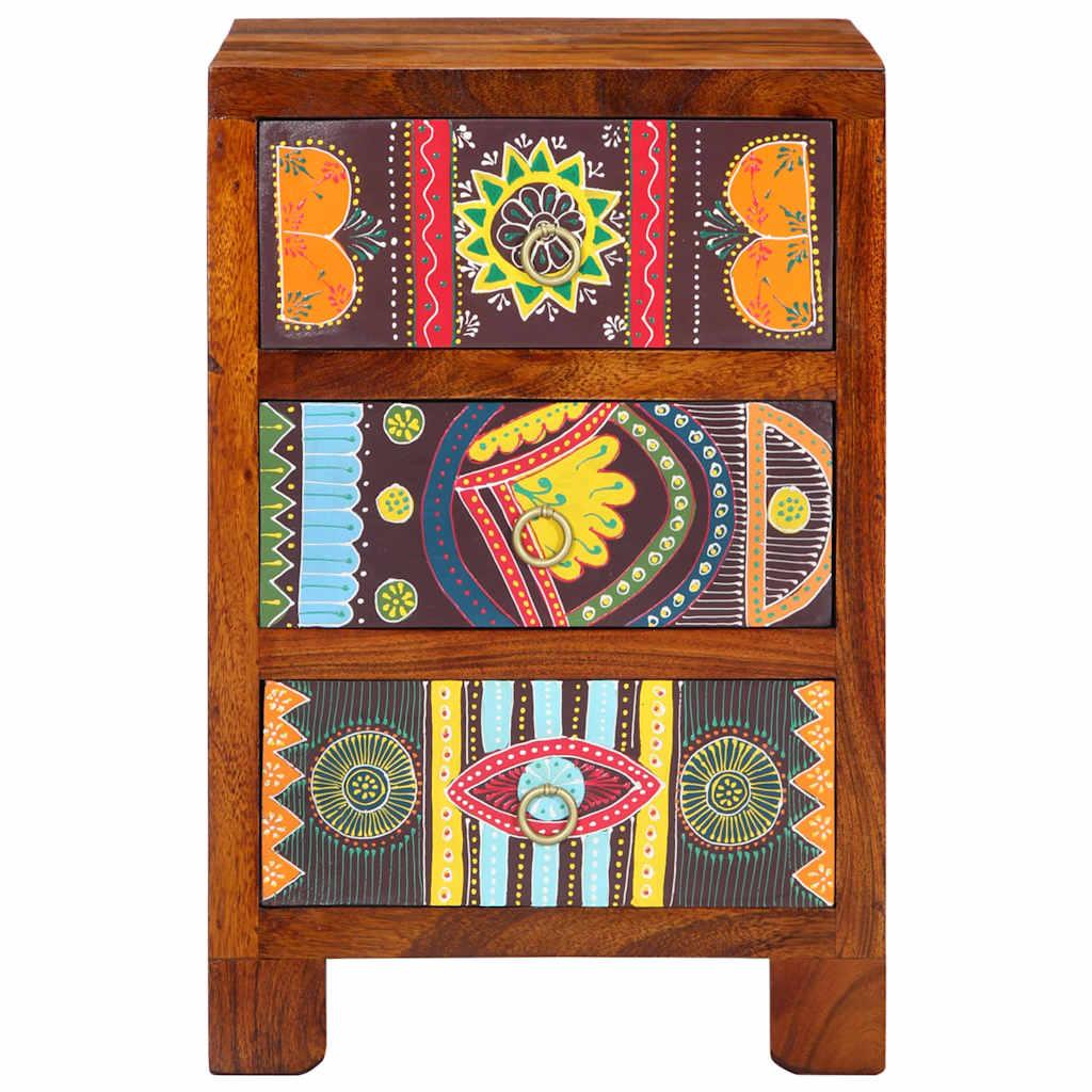Comodino 40x40x60 cm in Legno Massello di Acacia | homemem39