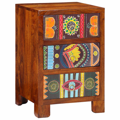 Comodino 40x40x60 cm in Legno Massello di Acacia | homemem39