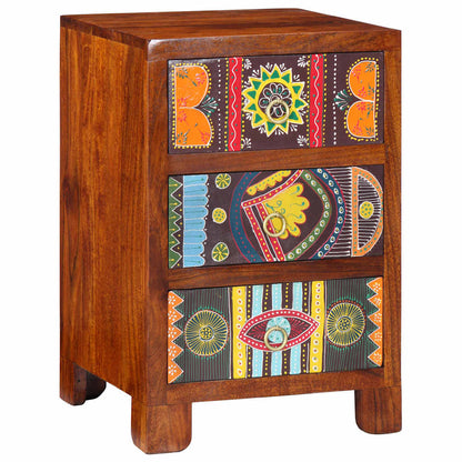 Comodino 40x40x60 cm in Legno Massello di Acacia | homemem39