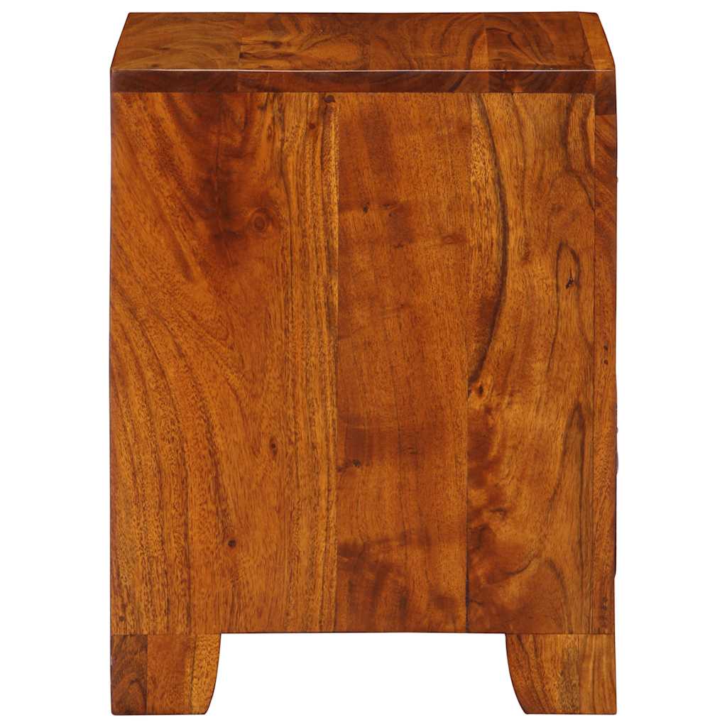 Comodino 35x35x45 cm in Legno Massello di Acacia