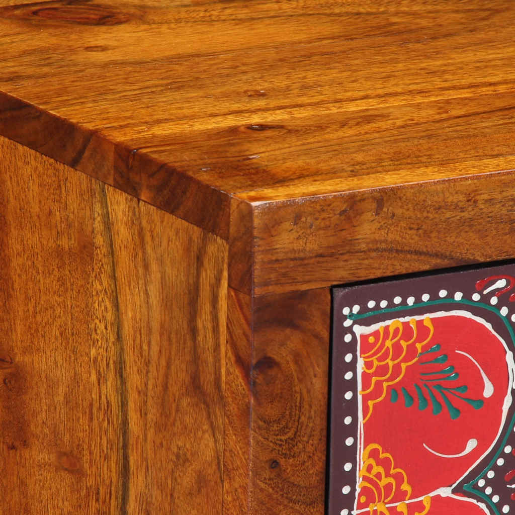 Comodini 2 pz 35x35x45 cm in Legno Massello di Acacia | homemem39
