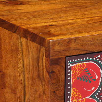 Comodini 2 pz 35x35x45 cm in Legno Massello di Acacia | homemem39