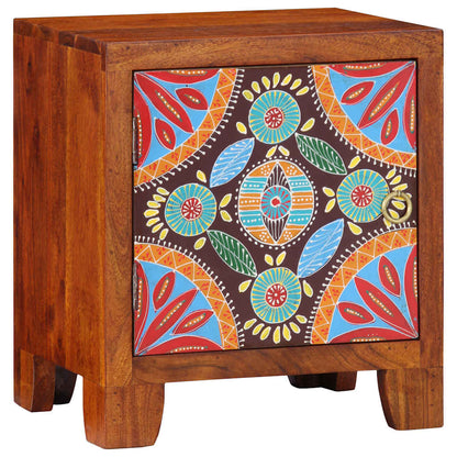 Comodino 40x30x45 cm in Legno Massello di Acacia