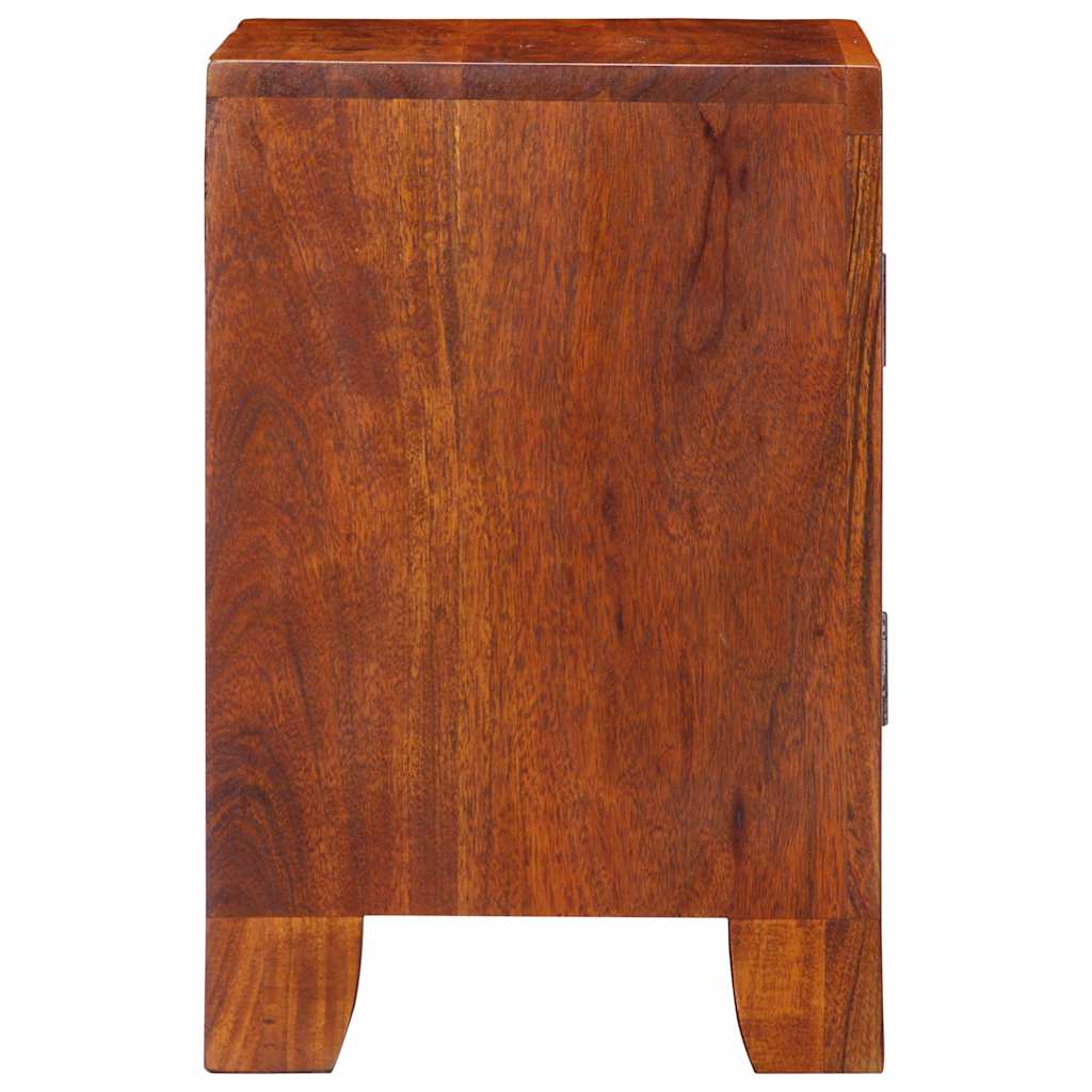 Comodini 2 pz 40x30x45 cm in Legno Massello di Acacia | homemem39