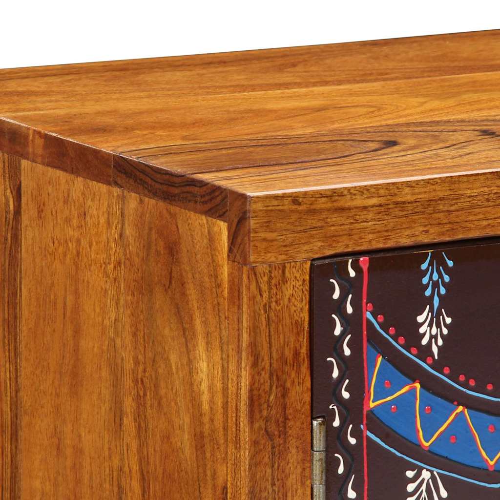 Credenza Multicolore 50x35x60 in Legno Massello di Acacia - homemem39