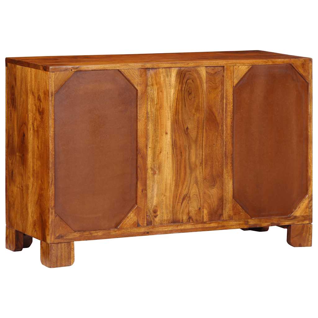 Credenza Multicolore 90x35x60 in Legno Massello di Acacia - homemem39