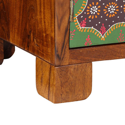 Credenza Multicolore 90x35x60 in Legno Massello di Acacia | homemem39