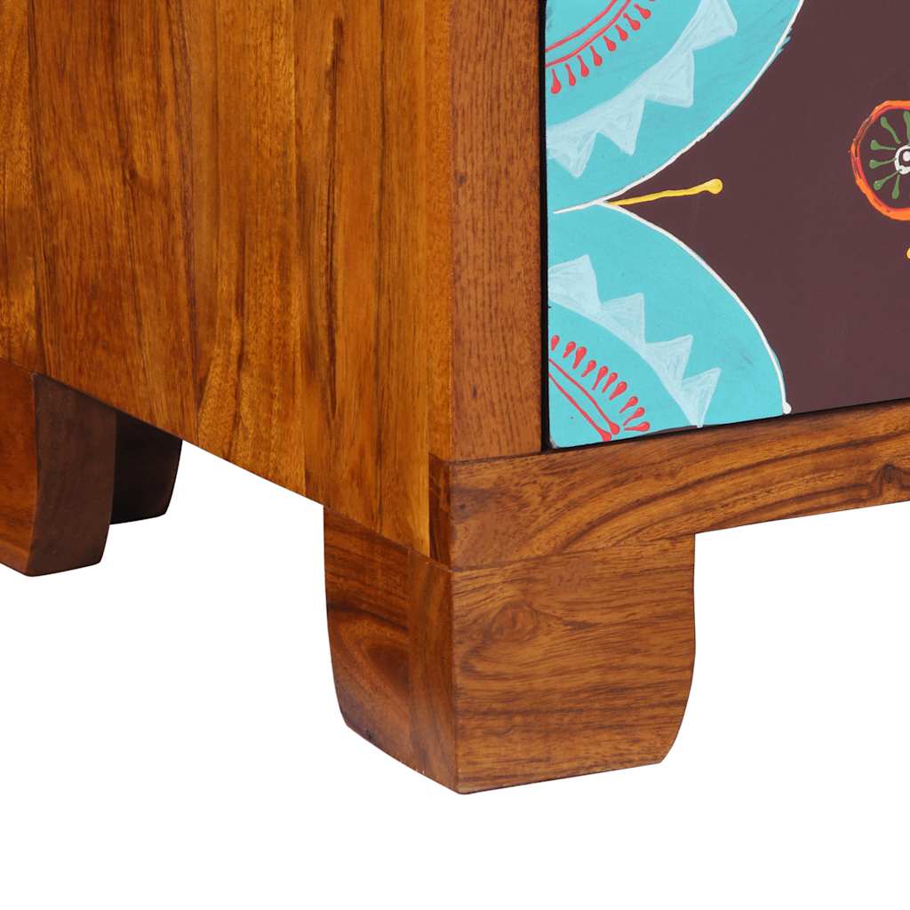Credenza Multicolore 50x35x60 in Legno Massello di Acacia | homemem39