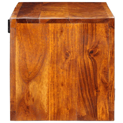 Mobile TV a Parete Multicolore 90x30x30 Legno Massello Acacia - homemem39