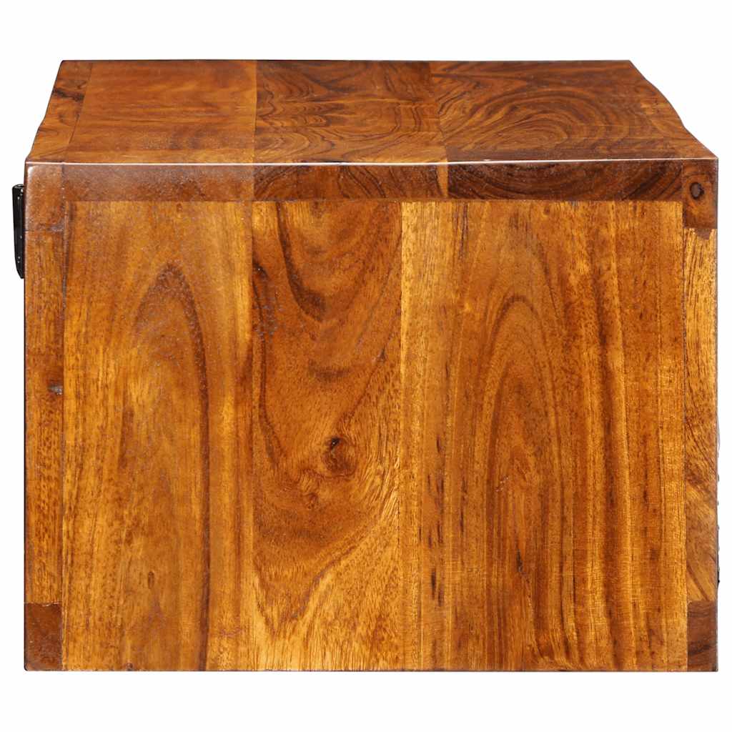Mobile TV a Parete Multicolore 100x30x22 Legno Massello Acacia | homemem39