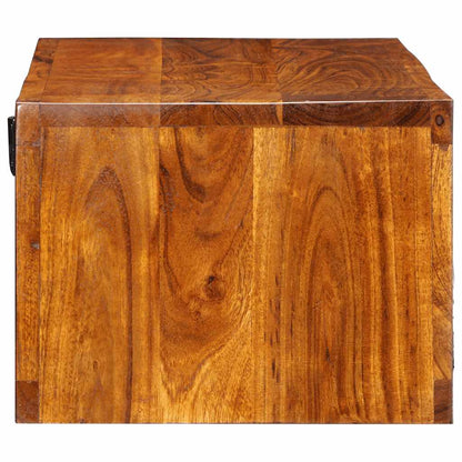 Mobile TV a Parete Multicolore 100x30x22 Legno Massello Acacia | homemem39