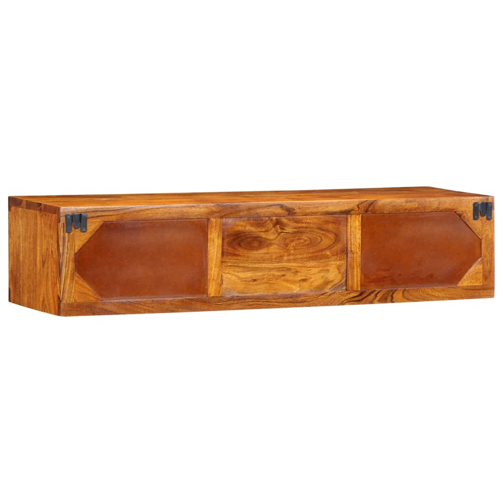 Mobile TV a Parete Multicolore 100x30x22 Legno Massello Acacia - homemem39