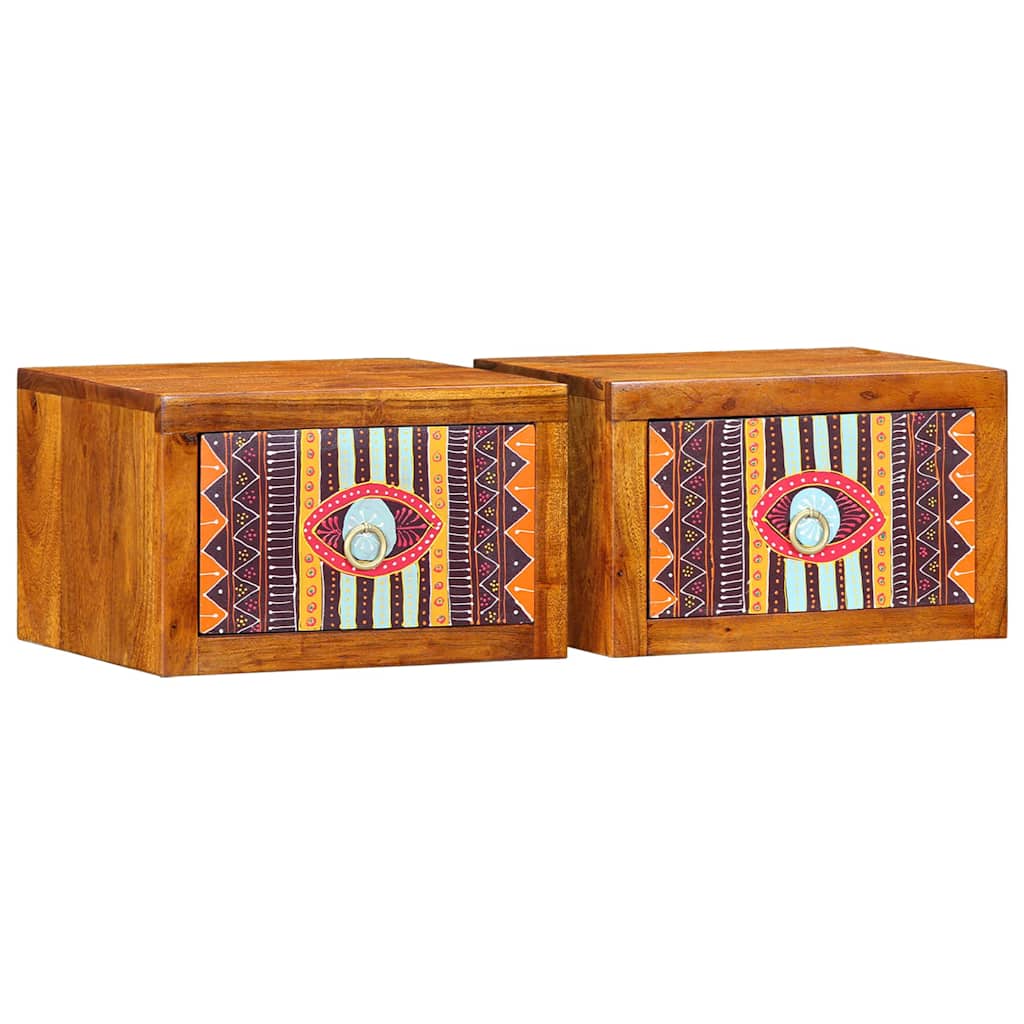 Armadio da Notte con cassetto 2 pcs Marrone 35 x 30 x 22 cm