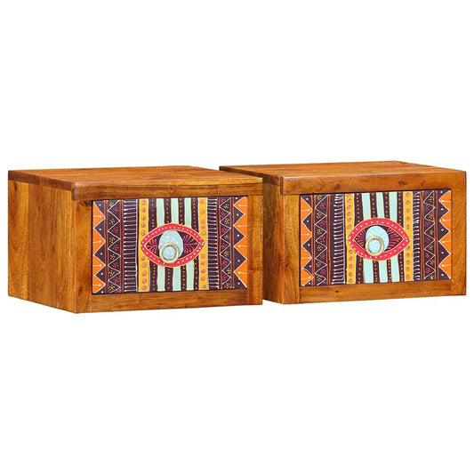 Armadio da Notte con cassetto 2 pcs Marrone 35 x 30 x 22 cm