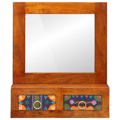 Armadietto a muro con cassetto Marrone 40 x 20 x 50 cm