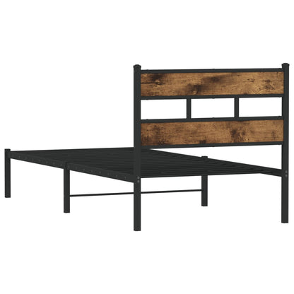 Giroletto senza Materaso in Metallo Rovere Fumo 100x200 cm | homemem39