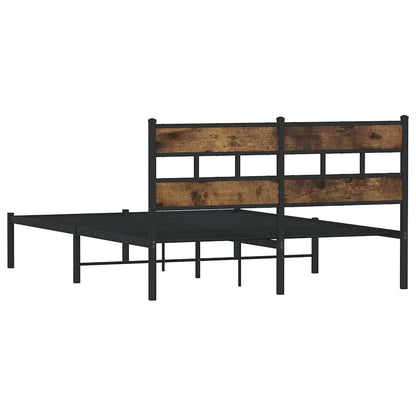 Giroletto senza Materaso in Metallo Rovere Fumo 140x190 cm | homemem39