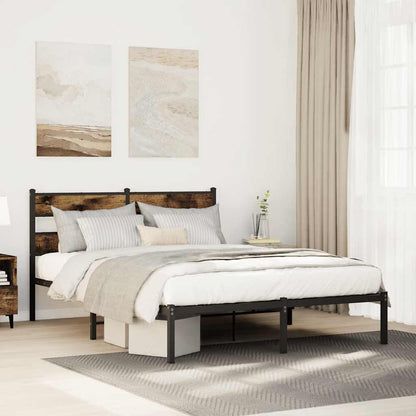 Giroletto senza Materaso in Metallo Rovere Fumo 150x200 cm | homemem39