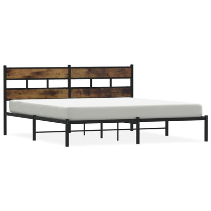 Giroletto senza Materaso in Metallo Rovere Fumo 193x203 cm | homemem39