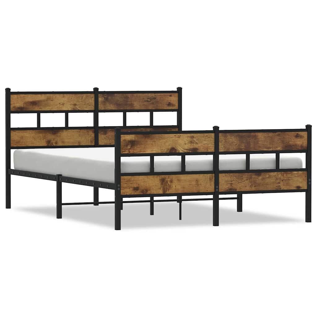 Giroletto senza Materaso in Metallo Rovere Fumo 140x190 cm | homemem39
