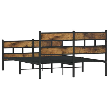 Giroletto senza Materaso in Metallo Rovere Fumo 140x190 cm | homemem39