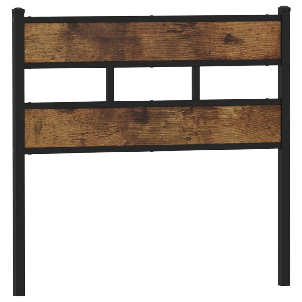 Testiera Rovere Fumo 107 cm in Ferro e Truciolato - homemem39