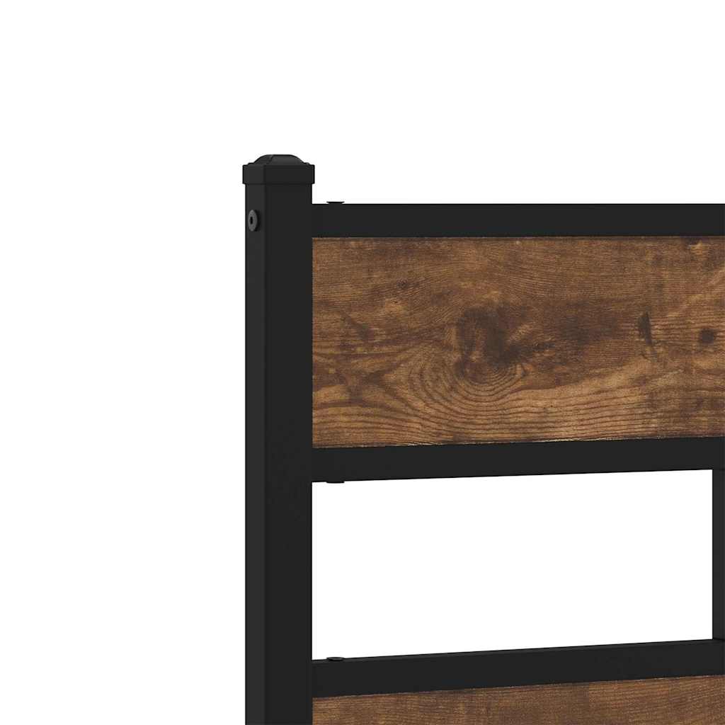 Testiera di Ricambio Rovere Fumo 120 cm in Ferro e Truciolato | homemem39