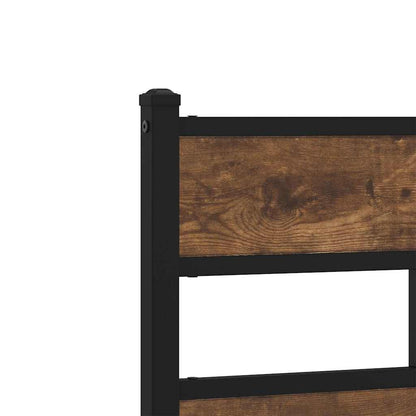 Testiera di Ricambio Rovere Fumo 120 cm in Ferro e Truciolato | homemem39