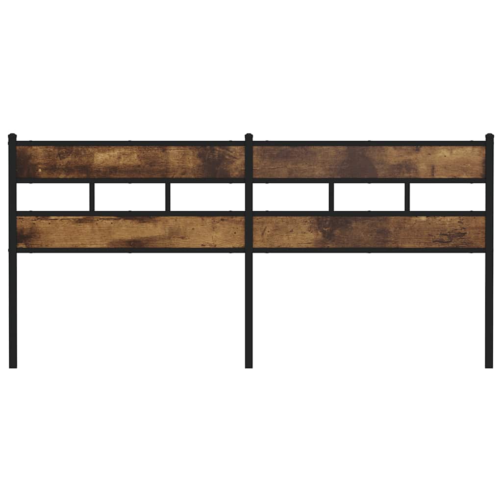 Testiera di Ricambio Rovere Fumo 193 cm in Ferro e Legno Multistrato | homemem39