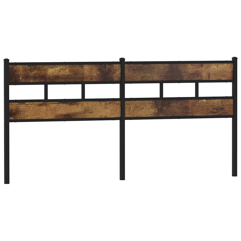 Testiera di Ricambio Rovere Fumo 200 cm in Ferro e Legno Multistrato | homemem39