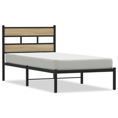 Giroletto senza Materaso in Metallo Rovere Sonoma 107x203 cm | homemem39