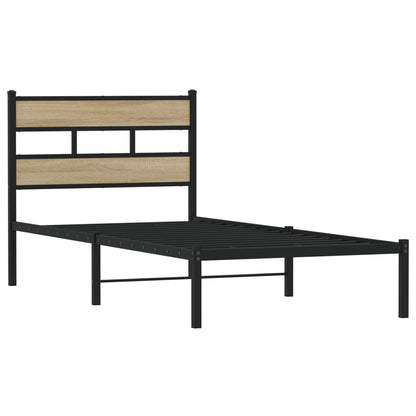 Giroletto senza Materaso in Metallo Rovere Sonoma 107x203 cm | homemem39