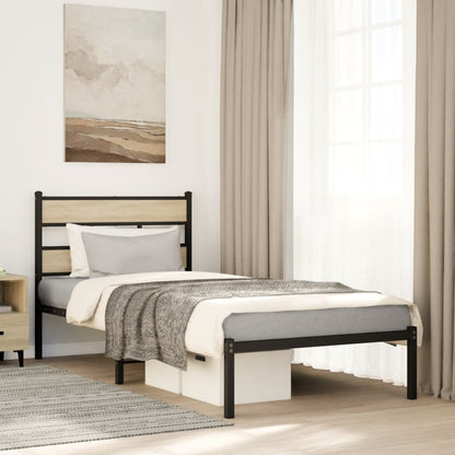 Giroletto senza Materaso in Metallo Rovere Sonoma 107x203 cm | homemem39