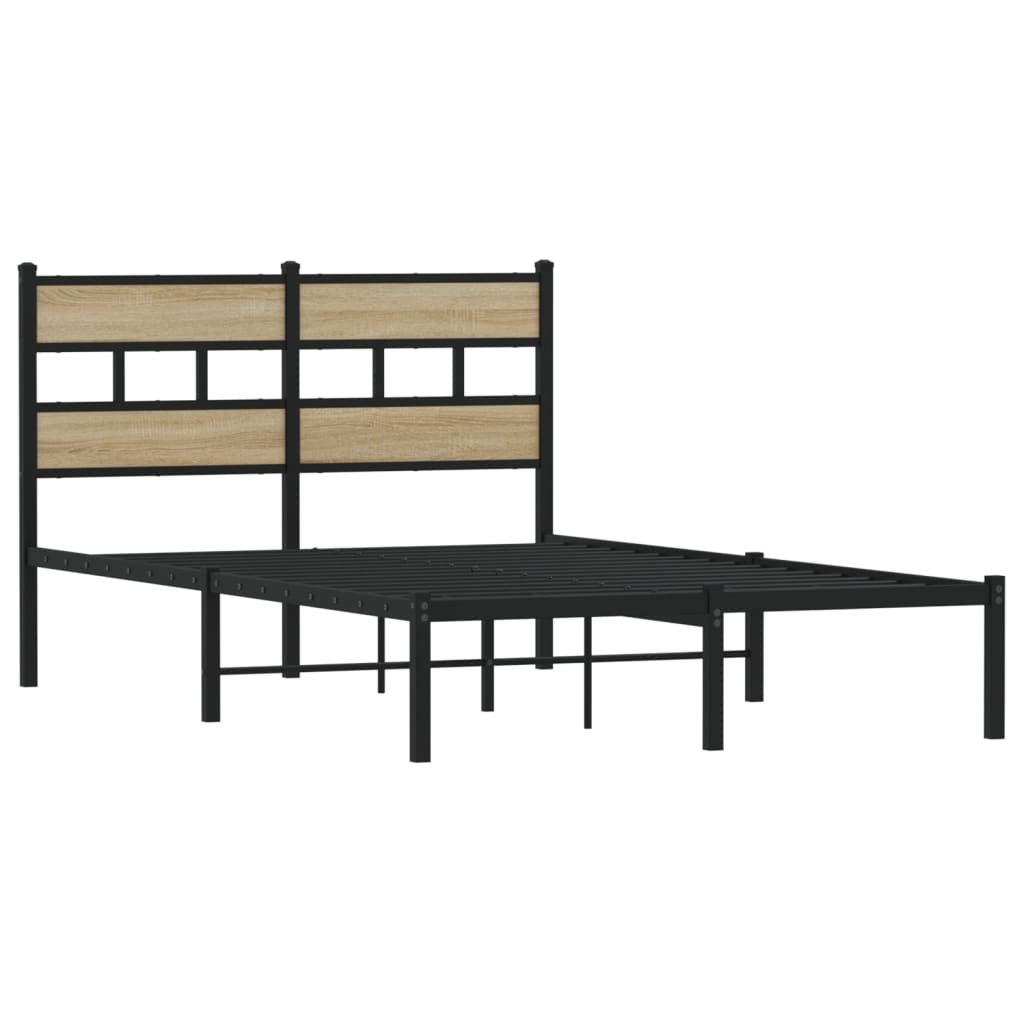 Giroletto senza Materaso in Metallo Rovere Sonoma 120x190 cm | homemem39