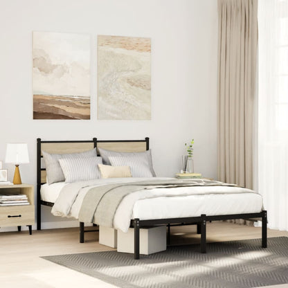 Giroletto senza Materaso in Metallo Rovere Sonoma 120x190 cm | homemem39