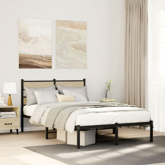 Giroletto senza Materaso in Metallo Rovere Sonoma 120x190 cm | homemem39