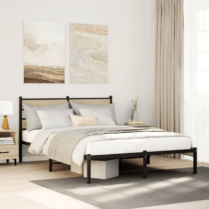 Giroletto senza Materaso in Metallo Rovere Sonoma 160x200 cm | homemem39