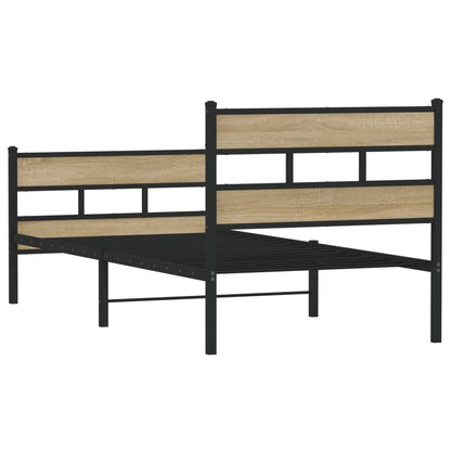 Giroletto senza Materaso in Metallo Rovere Sonoma 75x190 cm | homemem39