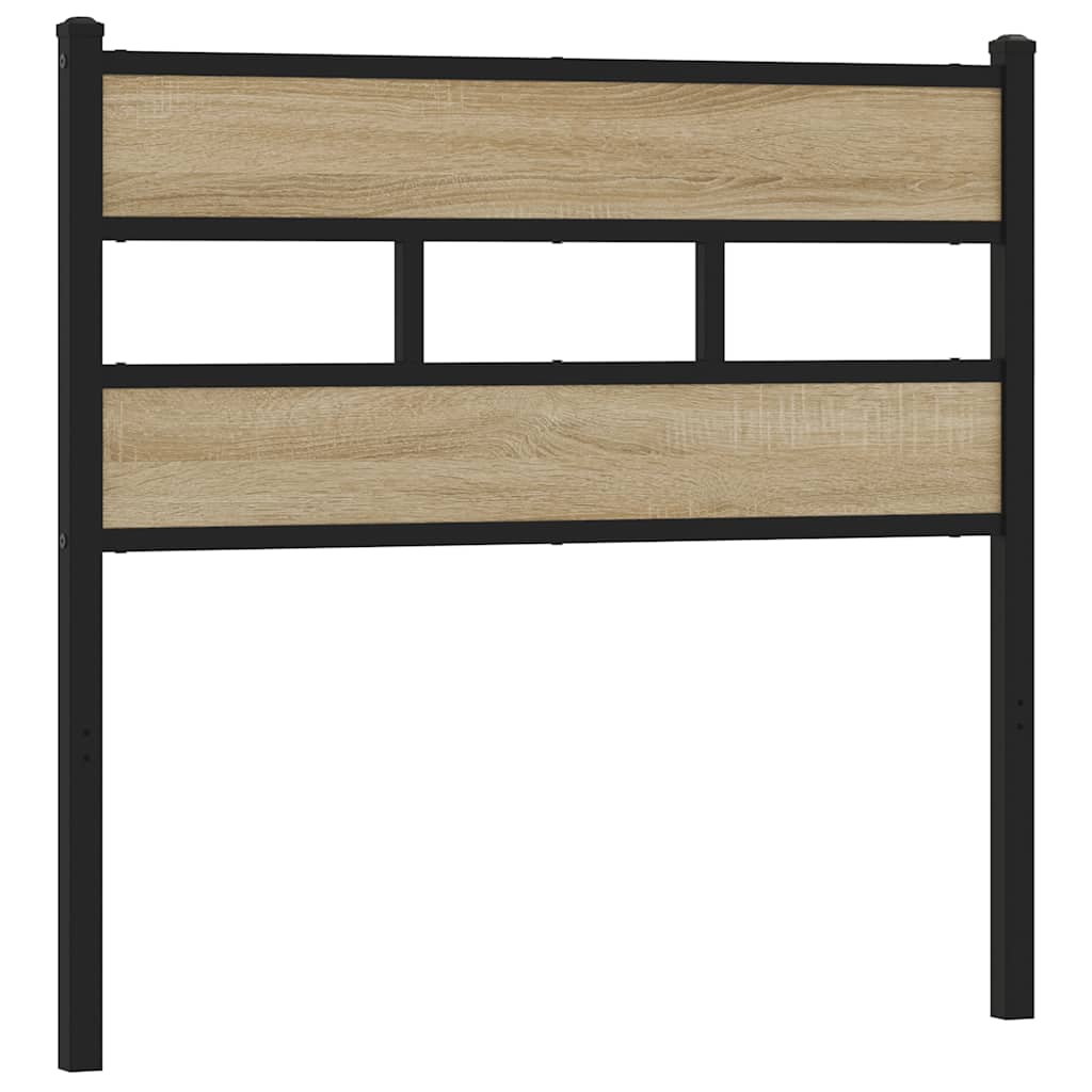 Testiera di Ricambio Rovere Sonoma 80 cm in Ferro e Legno Multistrato | homemem39