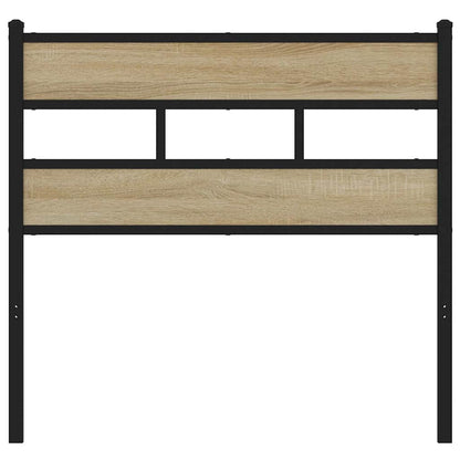 Testiera di Ricambio Rovere Sonoma 90 cm in Ferro e Legno Multistrato